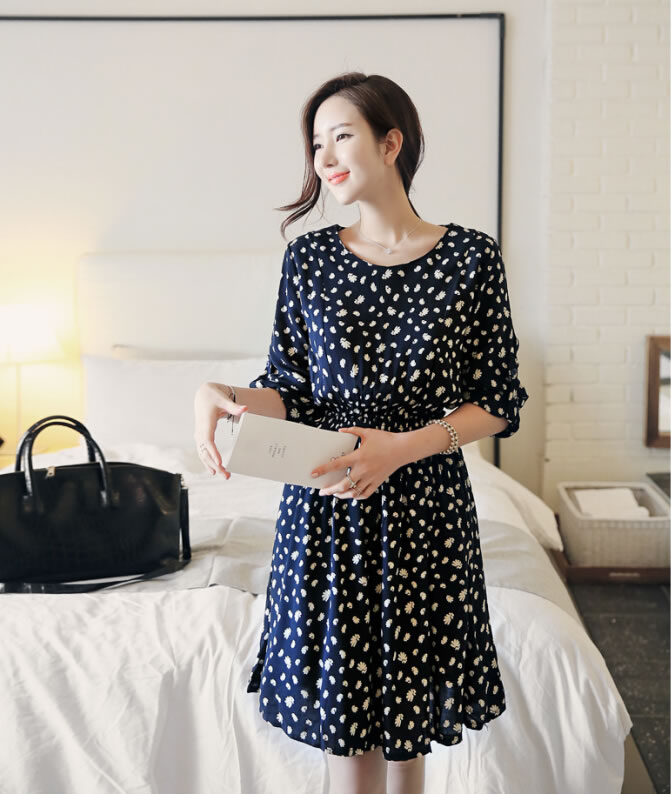 WD6196 Lovely Dress Dark Blue - Duplicate